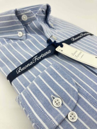 camisas buona fortuna comprar online camisas italianas exlusivas rayas oxford azul