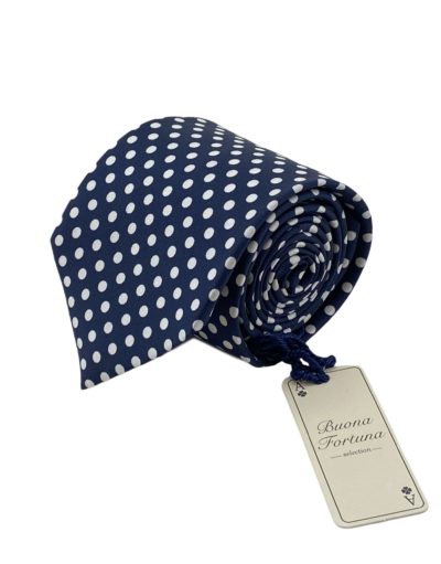 corbata tejida twill buona fortuna comprar online corbatas italianas exclusivas shop azul topos blancos
