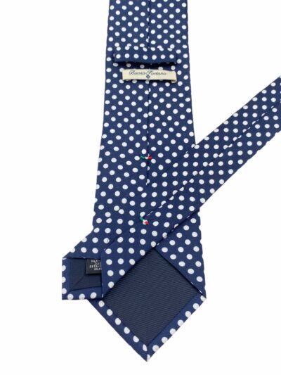 corbata tejida twill buona fortuna comprar online corbatas italianas exclusivas shop azul topos blancos