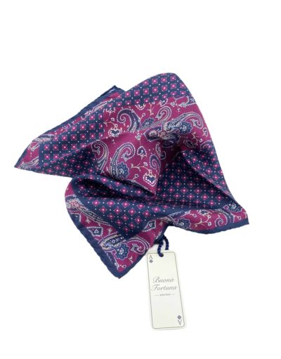 pochettes seda buona fortuna panuelos exclusivos comprar online moda italiana panuelo estampado burdeos azul marino shop