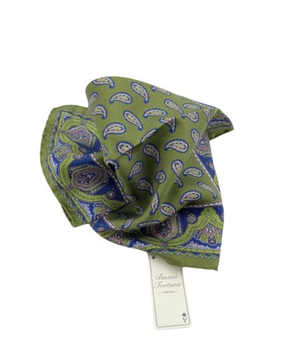 pochettes seda buona fortuna panuelos exclusivos comprar online moda italiana panuelo estampado verde azul shop