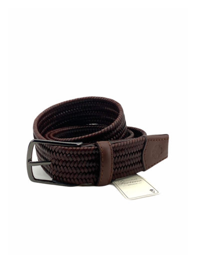 cinturon piel trenzada buona fortuna comprar online cinturones exclusivos shop marron