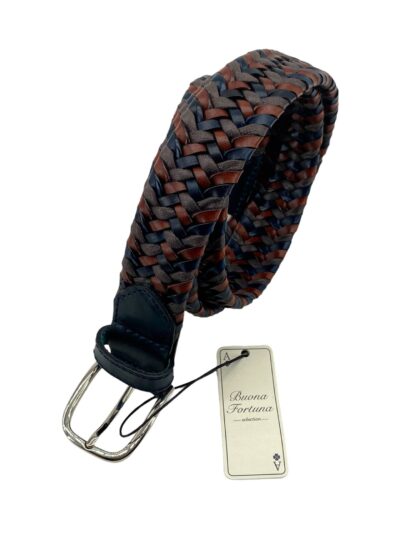 cinturon piel trenzada buona fortuna comprar online cinturones exclusivos shop marron y marino
