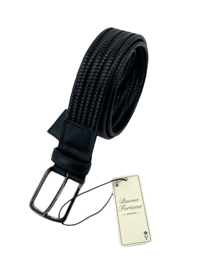 cinturon piel trenzada buona fortuna comprar online cinturones exclusivos shop negro