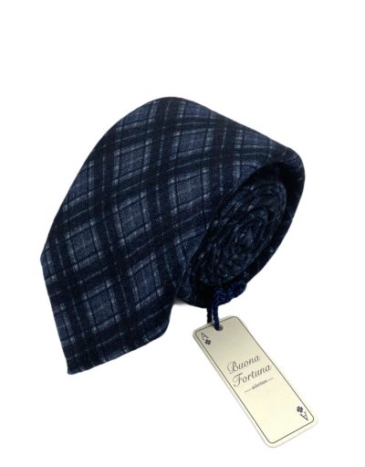 corbata lana siete pliegues buona fortuna comprar online corbatas italianas exclusivas shop azul marino y gris azulado