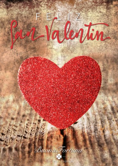 tarjeta regalo feliz día de San Valentín buona fortuna
