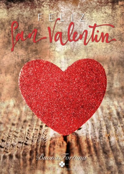 tarjeta regalo feliz día de San Valentín buona fortuna