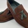 zapatos piel buona fortuna zapatos exclusivos comprar online moda italiana shop marron oscuro verde mocasin serraje