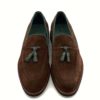 zapatos piel buona fortuna zapatos exclusivos comprar online moda italiana shop marron oscuro verde mocasin serraje