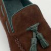 zapatos piel buona fortuna zapatos exclusivos comprar online moda italiana shop marron oscuro verde mocasin serraje
