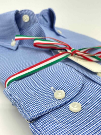 camisas buona fortuna comprar online camisas italianas exlusivas micro pata de gallo azul
