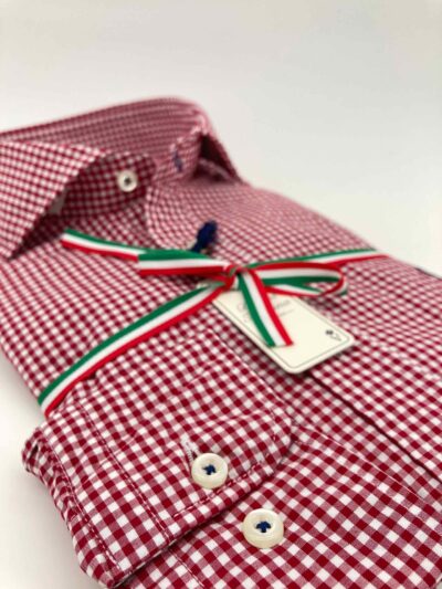 camisas buona fortuna comprar online camisas italianas exlusivas vichy rojo