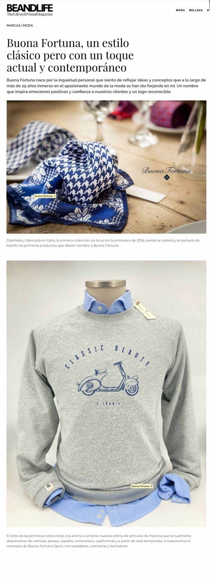 articulo beandlife 2021 buona fortuna tienda online de ropa para hombre exclusiva marca de moda comprar online