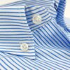 comprar camisa exclusiva hombre vestir ceremonia sport algodon raya candela azul bolsillo boton cuello detalle