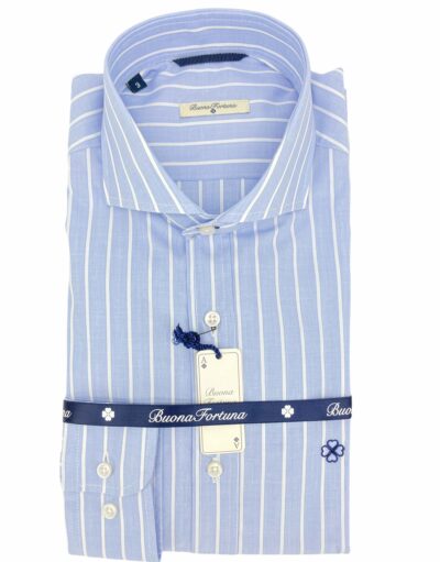 comprar camisa exclusiva hombre vestir ceremonia sport algodon rayas azules celestes anchas shop