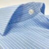 comprar camisa exclusiva hombre vestir ceremonia sport algodon rayas azules celestes detalle