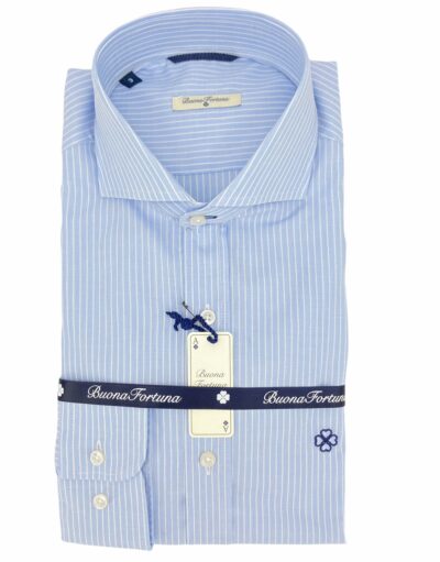 comprar camisa exclusiva hombre vestir ceremonia sport algodon rayas azules celestes shop