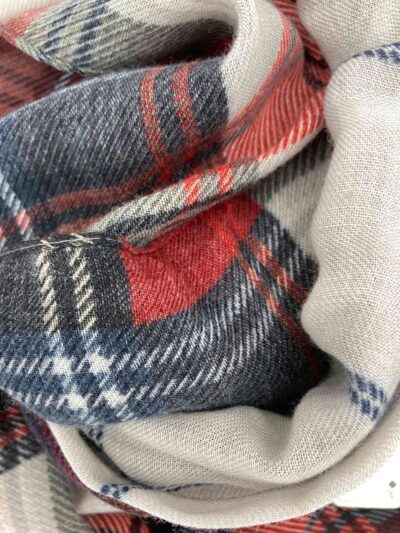 comprar pashmina bonita cuadros grises beig rojo invierno hombre exclusiva detalle