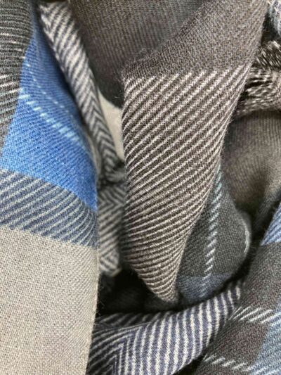 comprar pashmina bonita cuadros grises espiga azul invierno hombre exclusiva detalle