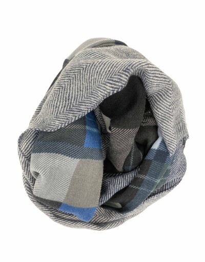 comprar pashmina bonita cuadros grises espiga azul invierno hombre exclusiva shop