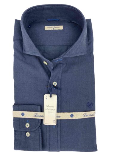 comprar camisa exclusiva hombre vestir ceremonia sport algodon azul jeans shop