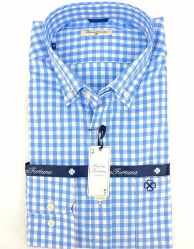 comprar camisa exclusiva hombre vestir ceremonia sport cuadros azules celestes twill shop