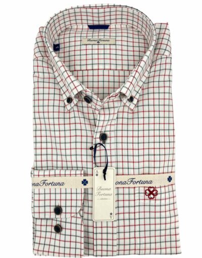 comprar camisa exclusiva hombre vestir ceremonia sport cuadros rojos verdes caza vielha shop