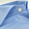 comprar camisa exclusiva hombre vestir ceremonia sport pata gallo azules celestes cuello italiano cutaway detalle