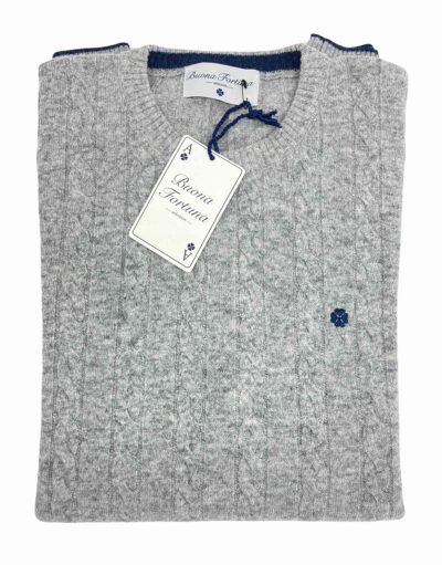 jersey lambswool caja trenzas ochos gris exclusivo sport otoño invierno shop