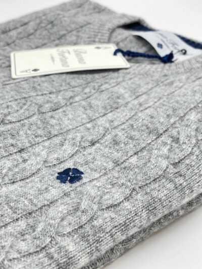 jersey lambswool caja trenzas ochos gris exclusivo sport otoño invierno detalle