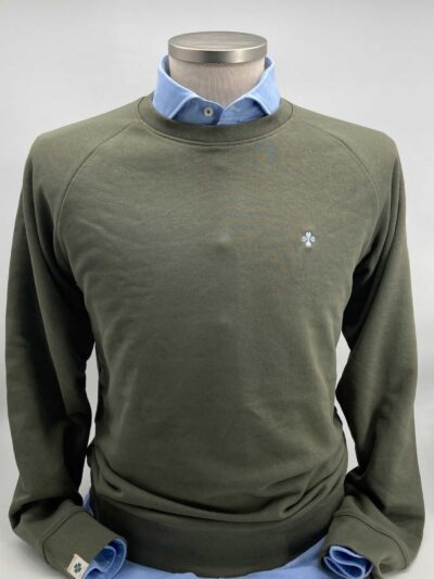 sudaderas sport jersey trebol verde kaki vestir deporte bordada detalle