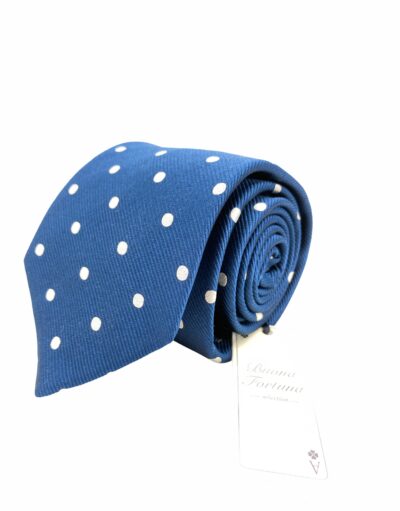 comprar tienda online ropa hombre exclusiva corbatas ceremonia jaquard topos azules shop