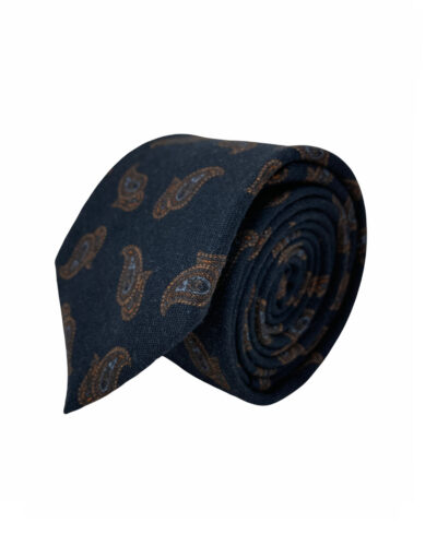 tienda online ropa hombre exclusiva corbatas ceremonia lana azul marino dibujos amebas marrones shop