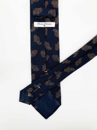 tienda online ropa hombre exclusiva corbatas ceremonia lana azul marino dibujos amebas marrones shop