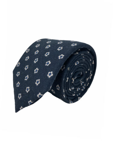 tienda online ropa hombre exclusiva corbatas ceremonia lana azul marino dibujos flores shop
