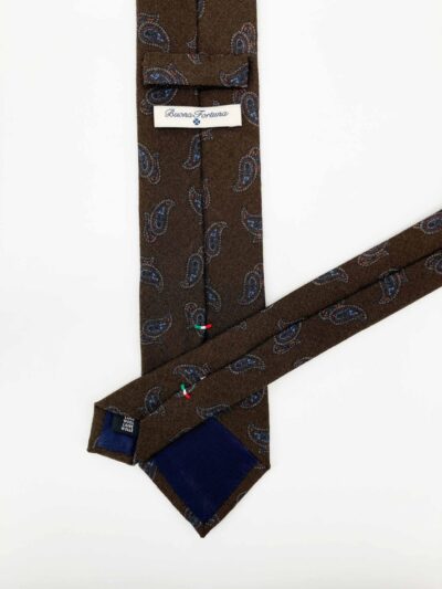 tienda online ropa hombre exclusiva corbatas ceremonia lana marron dibujos amebas azules ocres shop