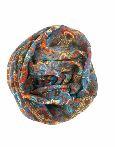 comprar tienda online pashminas bufandas lana estampadas turquesas amebas marrones hojas hombre invierno ceremonia buona fortuna shop