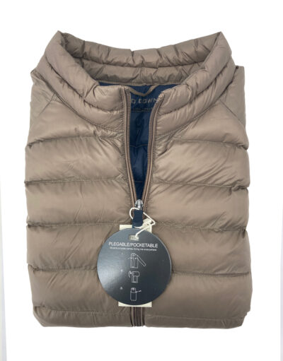 comprar chaleco eco pluma hombre sport invierno tostado comodo cremallera bolsita buonafortuna shop