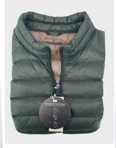comprar chaleco eco pluma hombre sport invierno verde caza comodo cremallera bolsita buonafortuna shop