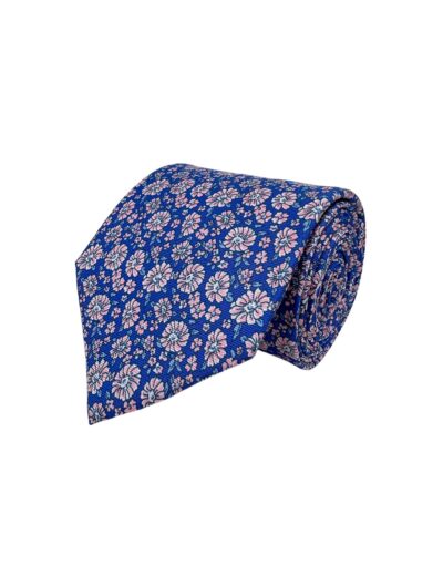 tienda online ropa hombre exclusiva corbatas ceremonia seda azul flores rosas shop