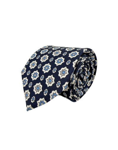 tienda online ropa hombre exclusiva corbatas ceremonia seda azul marino estrellas azul celeste blancas shop