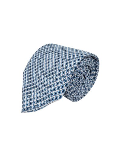 tienda online ropa hombre exclusiva corbatas ceremonia seda blanca flores celestes shop