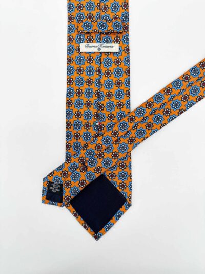 tienda online ropa hombre exclusiva corbatas ceremonia seda teja estrellas celestes rojas detalle