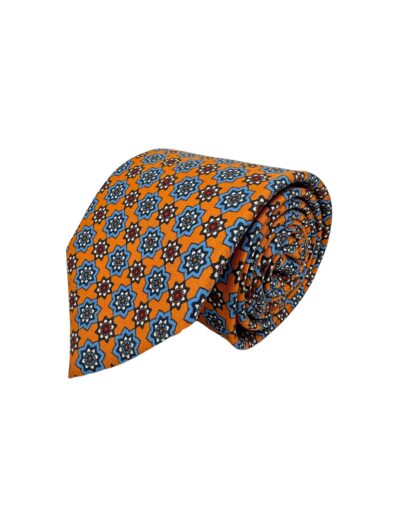 tienda online ropa hombre exclusiva corbatas ceremonia seda teja estrellas celestes rojas shop