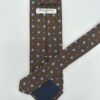 tienda online ropa hombre exclusiva corbatas ceremonia seda twill marron dibujo corbatero detalle