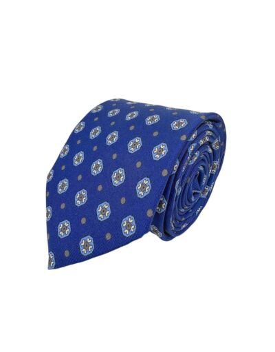 tienda online ropa hombre exclusiva corbatas ceremonia twill seda azul exagonos celestes topos tostados shop