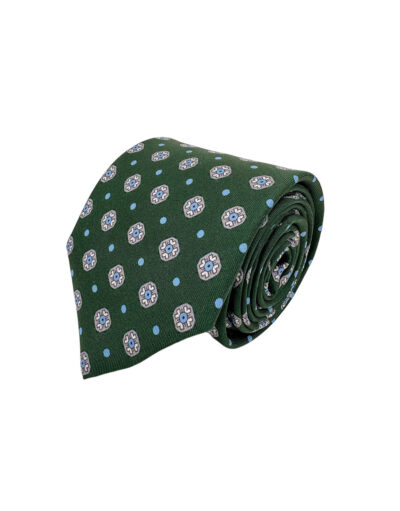 tienda online ropa hombre exclusiva corbatas ceremonia twill seda verde pentagonos piedra topos celestes shop