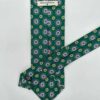 tienda online ropa hombre exclusiva corbatas ceremonia twill seda verde margaritas blancas detalle