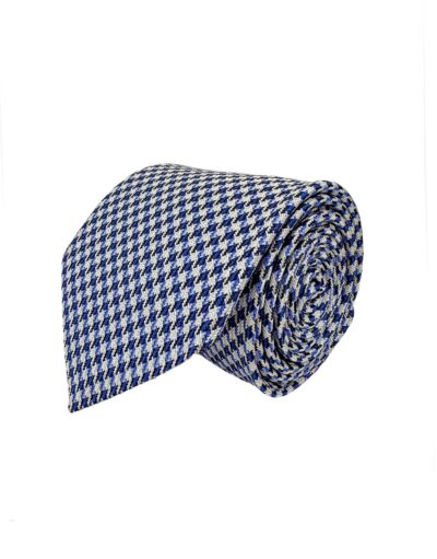 tienda online ropa hombre exclusiva corbatas ceremonia seda jacquard pata de gallo azul shop