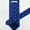 tienda online ropa hombre exclusiva corbatas ceremonia seda jacquard azul diagonal topo celeste detalle